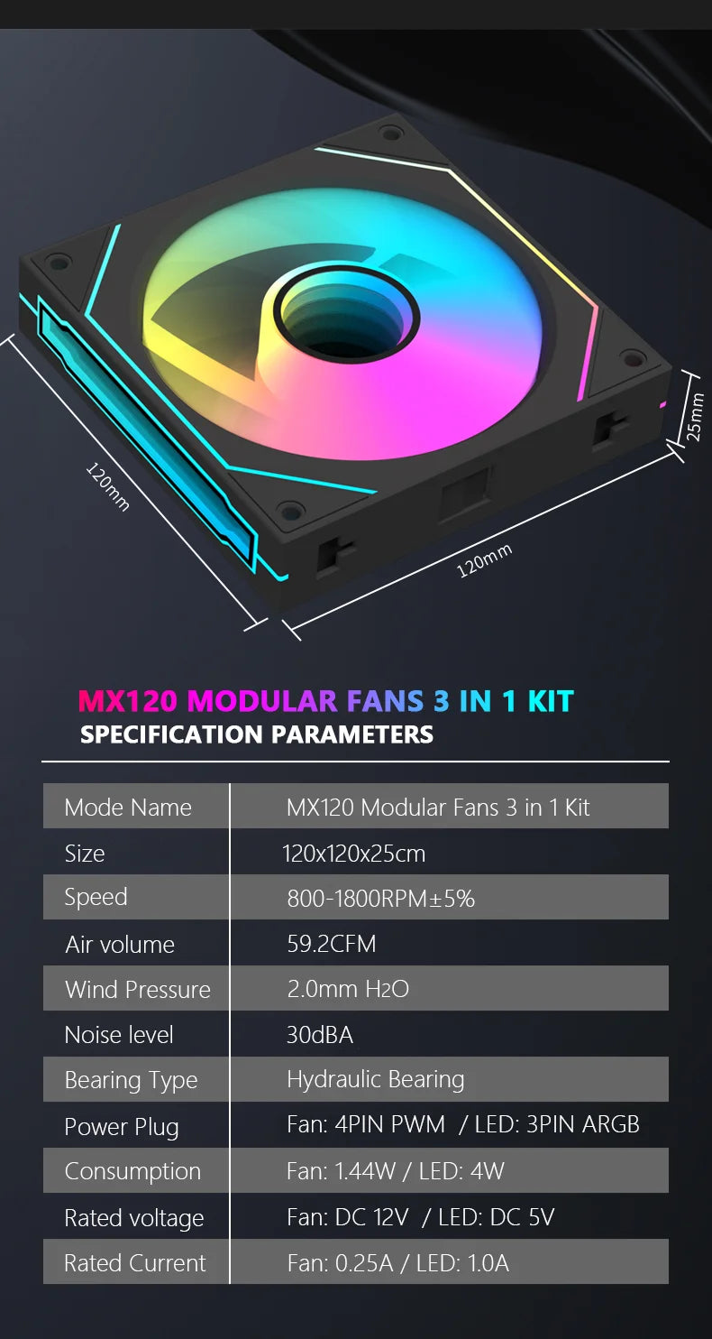 120mm Case Cooling Fan ARGB